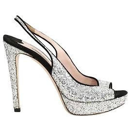 Miu Miu Silver heels Silvery