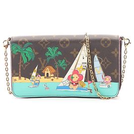 Borsa a Spalla Felicie Pochette Louis Vuitton Marrone Multicolore
