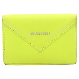 Balenciaga Green Leather Card Case Green