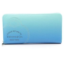 Tiffany & Co. Return to Round Long Wallet Blue