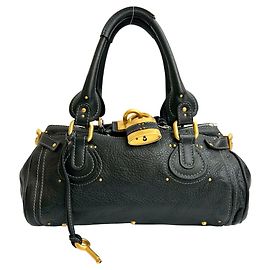 Bolsa de couro Paddington da Chloé Preto