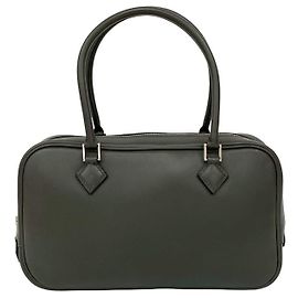 Bolso de mano Hermès Mini Plume Elan de cuero Swift Castaño