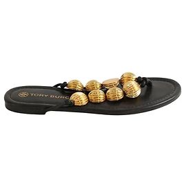 Tory Burch Sandali in pelle neri Nero