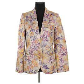 Zadig & Voltaire Blazer de Algodão Bege Bege