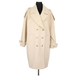 Bash Beiger Wollmantel Beige