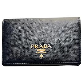 Prada wallet in black Saffiano leather Black