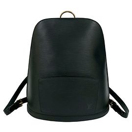 Louis Vuitton Cobran Epi Leather Backpack Black