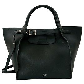 Céline Celine Big Bag Small Leather 2-Way Handbag Tote Black