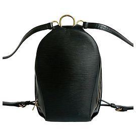 Louis Vuitton Mabillon Epi Leather Backpack Black