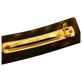 Accessorio per capelli Fendi Barrette Marrone D'oro