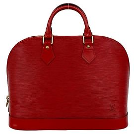 Bolso de mano Alma de cuero Epi Louis Vuitton Roja