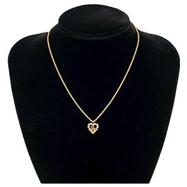 Goldplattierte Halskette mit Herzmotiv Christian Dior Golden