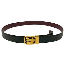 Céline CELINE Black Calf Leather Belt Black