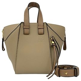 Loewe Hammock Small Leather 2-Way Handbag Beige
