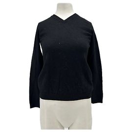 Autre Marque Schwarzer Wollpullover von Au Printemps Paris Schwarz