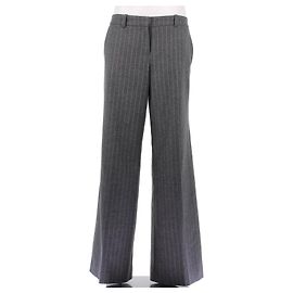 DMN Calça de terno cinza listrada em lã Cinza