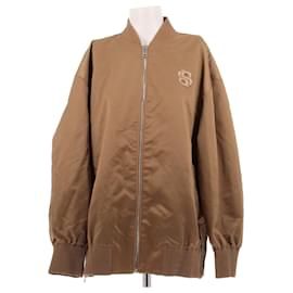 Hugo Boss Braune Satin-Bomberjacke Braun