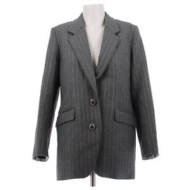 DMN Veste costume gris rayé Gris