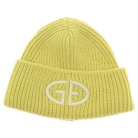 Goldbergh Wool Hat Green Yellow