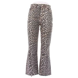 Ganni Jeans de leopardo Castaño
