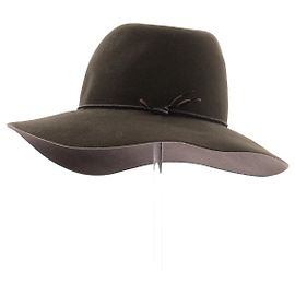 Maison Michel Khaki Hat Size M Khaki