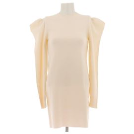 Max Mara Robe à épaulettes écrue Beige