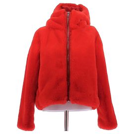 Fusalp Red Faux Fur Jacket Red