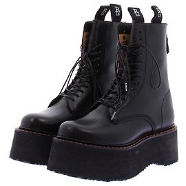 R13 Botas pretas com plataforma Preto