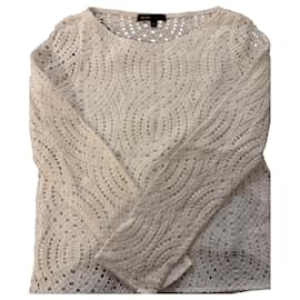 Top de encaje blanco Maje Blanco