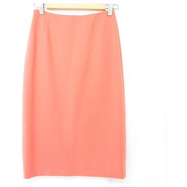 Céline Celine Wool Stretch Skirt Pink