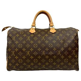 Borsa Boston Louis Vuitton Speedy 40 in pelle Monogram Marrone