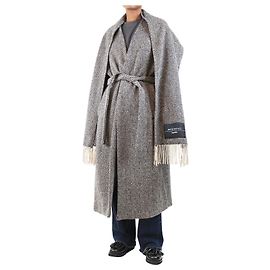 Weekend Max Mara Neutral Herringbone wool coat - size UK 4 Other