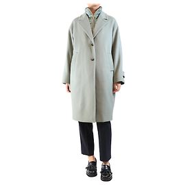 Herno Sage green wool double-layer coat - size UK 10 Green