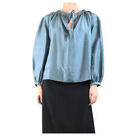 Soeur Teal Univers Seidenbluse - Größe UK 8 Grün