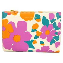 Yves Saint Laurent Floral Print Bifold Wallet Multiple colors