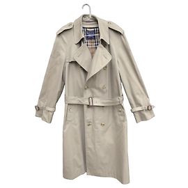 Trench Burberry Beige Algodón Lana Beige