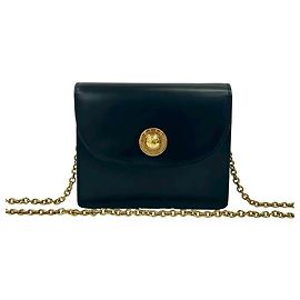 Céline Bolsa Mini de Ombro em Couro Preto Celine Preto