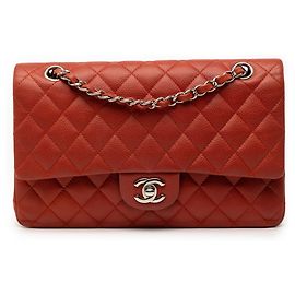 Chanel Rosso Medio Classico Caviar Doppio Rosso