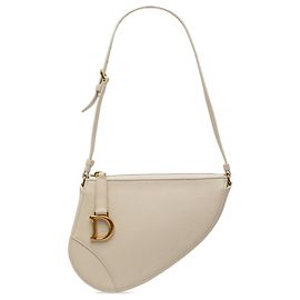 Poche Rodeo em Couro de Cabra Branco Dior Branco