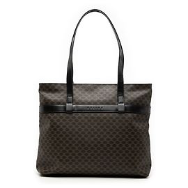 Céline Celine Black Macadam Coated Canvas Tote Black