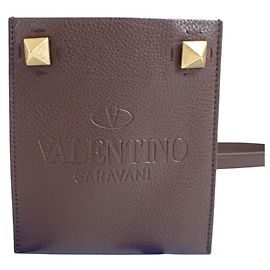 Bolsa de ombro em couro de bezerro marrom Valentino Garavani Marrom