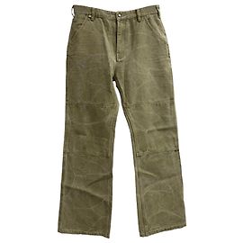 Jeans de algodón caqui de corte holgado con paneles de Acne Studios Verde Caqui