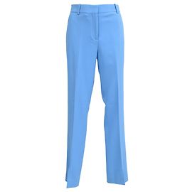 Victoria Beckham gerade geschnittene Hose aus hellblauem Polyester Blau Hellblau