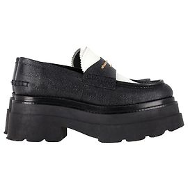 Mocassini Carter con suola chunky in pelle nera e bianca di Alexander Wang Nero