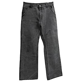 Jeans rectos Palma Patch en algodón gris de Acne Studios Gris