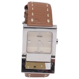 Relógio Fendi Orologi 5200G em couro marrom Marrom Vermelho