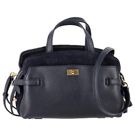 Bolsa Anya Hindmarch Small Wilson em couro azul marinho Azul Azul marinho