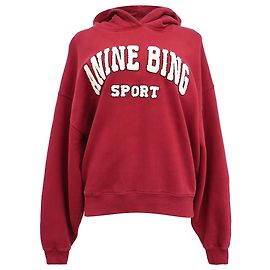 Sudadera Anine Bing Alec en algodón rojo Roja