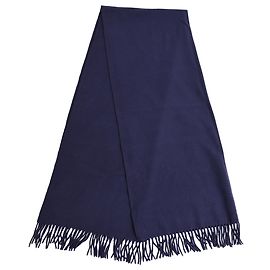 Fransen-Schal von Acne Studios aus marineblauer Wolle Blau Marineblau
