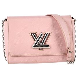 Bolsa de Ombro Louis Vuitton Twist MM em Couro Epi Rosa Rosa